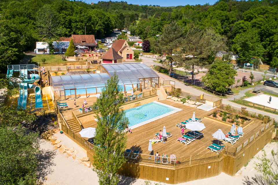 Construction parc aquatique aménagement bois HPA Camping - Plein Air ECO Concept